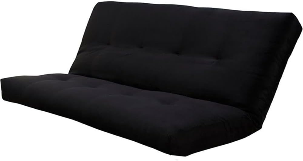 Pemberly Row 8" Full Size Spring Futon Mattress Replacement, Suede Fabri...