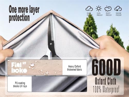 2-Seater Patio Loveseat Cover, 60Wx38Dx35H inches Outdoor Furniture Covers Wa...
