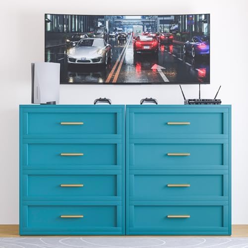 Washsemba Metal 4 Drawer Dresser,15.8" D x 31.5" W x 39.25" H,...