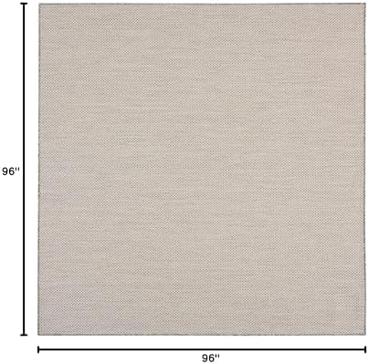 Nourison Home Courtyard 8' x Square Indoor/Outdoor Serged Edges Square Ar...