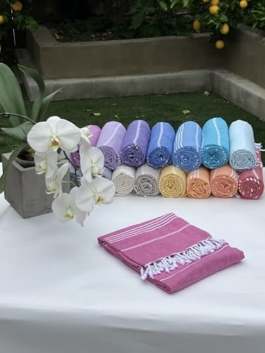Turkish Beach Towel 100% Organic Cotton Extra Large Oversized (39 x 71 Inches...