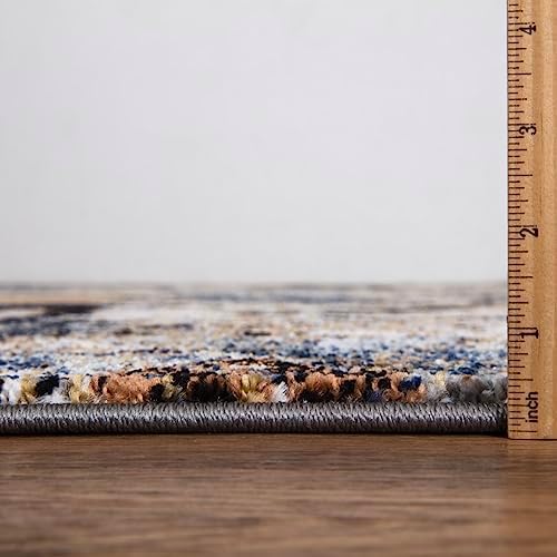 Keen Home Design Abstract Non-Shedding Runner Rug, Soft Thick Pile, 2x8