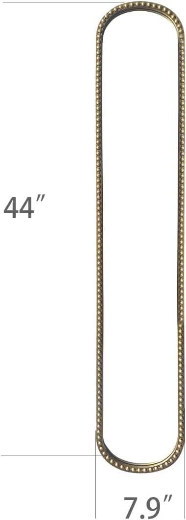 Long Skinny Mirror for Wall,Gold Narrow Oval Mirror for Entryway Bath,Metal F...