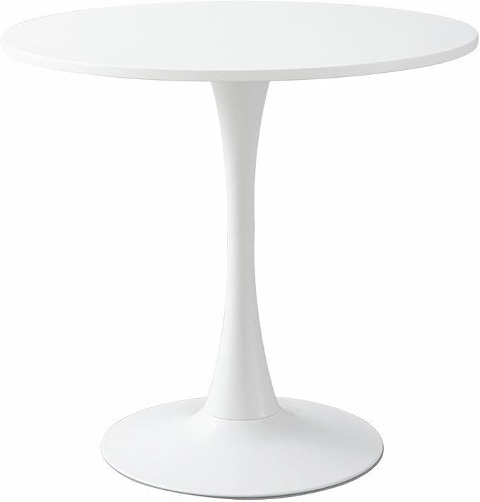 24" Round Dining Table for 2 MDF Table Top and Heavy Metal Dining Table ...