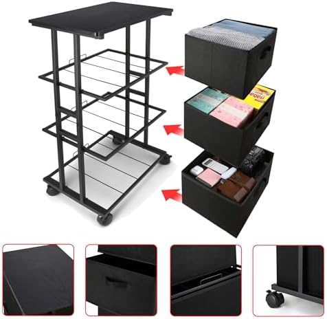 MAX Houser Dresser Storage with 3 Drawers, Fabric Dresser Tower, Vertical Sto...