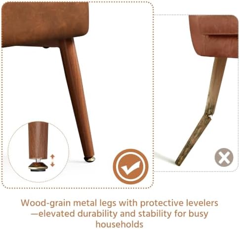Yaheetech Accent Chair, Mid-Century Modern Armchair, Retro Brown