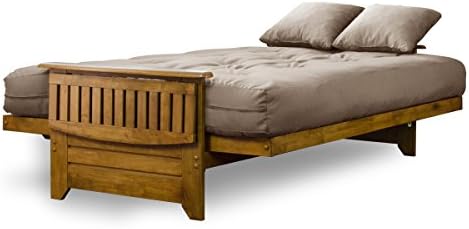 Nirvana Futons Brentwood Tray Arm Futon Frame, Drawers, and Microfiber Khaki ...