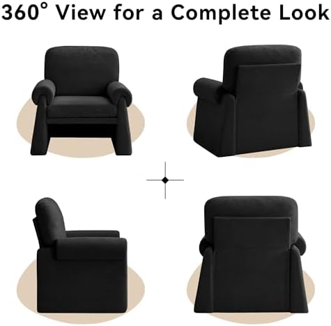 Oversized Accent Chair, Comfy Living Room Chairs, Single Sofa Chair with Thic...