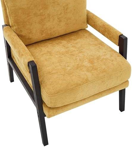 Roundhill Furniture Kelly Mid-Century Modern Chenille Upholstered Accent Armc...