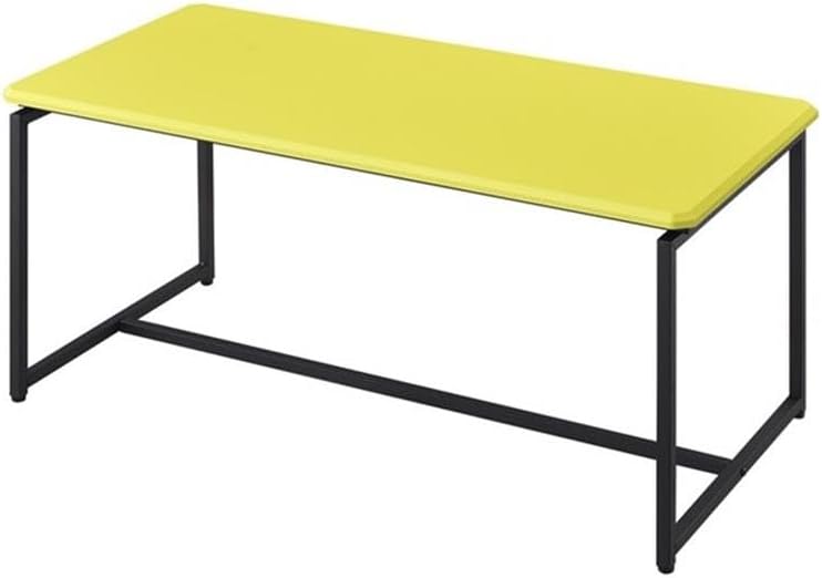 Lilola Home GT 3 Piece Yellow Carbon Fiber Wrap Coffee Table and End Table Set