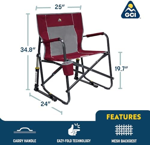 GCI OUTDOOR Freestyle Rocker Camping Chair | Portable Folding Rocking Chair w...