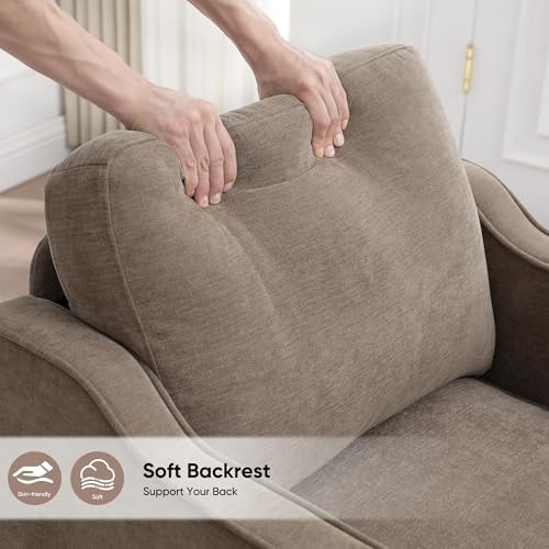 Accent Chair for Living Room, Mid Century Modern Reading Chair for Bedroom, U...