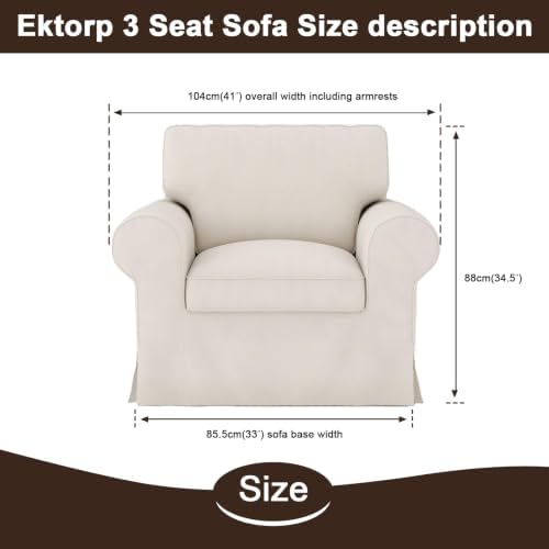 Ektorp Armchair Cover for The IKEA Ektorp Chair Slipcover Replacement,Couch C...