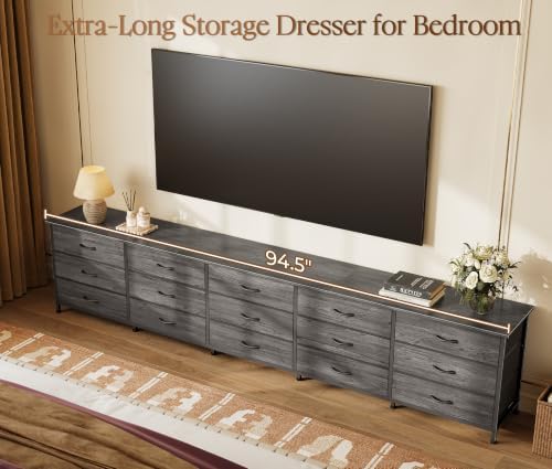 Huuger 94.5 Inch Extra Long Dresser for Bedroom, Large Dresser for Closet