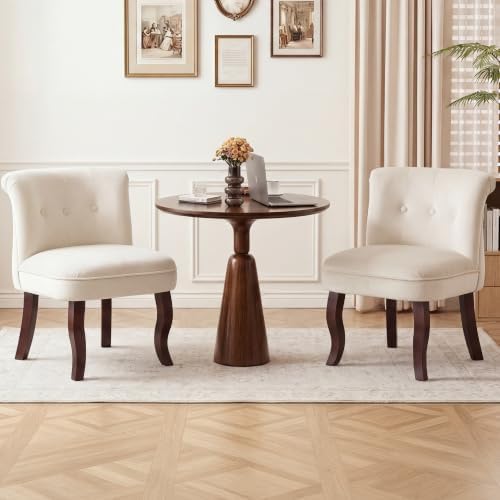 Velvet Vanity Chair with Back, Upholstered Tufted Vanity Stool with Solid Woo...