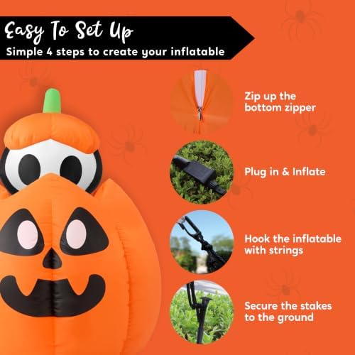 Joiedomi 5FT Halloween Animated Inflatables Outdoor Decorations, Inflatable S...