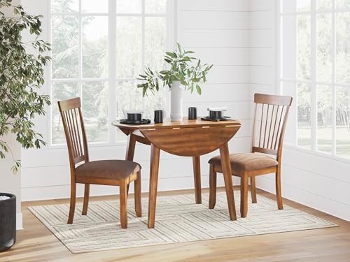 Signature Design by Ashley Berringer Wood Dining Chairs Set of 2, Brown