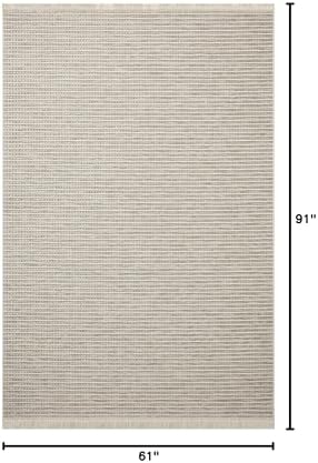 Loloi Amber Lewis Malibu Ivory/Dove 5'-1" x 7'-7" Area Rug