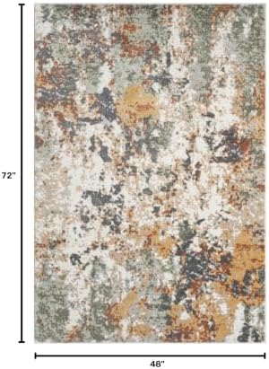 Keen Home Design Abstract Non-Shedding Area Rug, Soft Thick Pile, 4x6