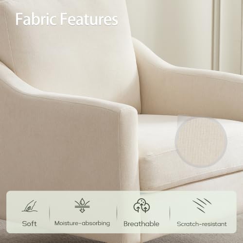 VKNOW Accent Chairs, Modern Upholstered Armchairs, Beige