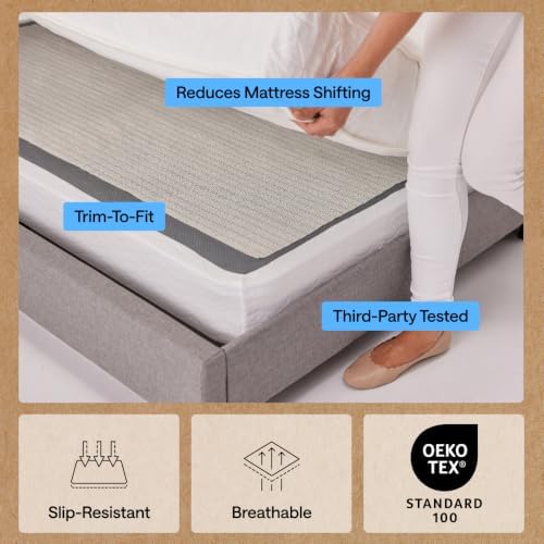 GORILLA GRIP Non Slip Mattress Gripper, Slide Stopper, 54 x 72 Queen