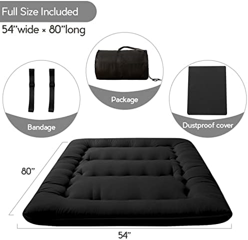 MAXYOYO Japanese Floor Mattress 4" Thick Full Size Foldable Futon Mattress