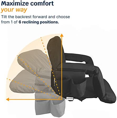 Alpcour Stadium Seats with Back Support for Bleachers – Wide Bleacher Chairs ...