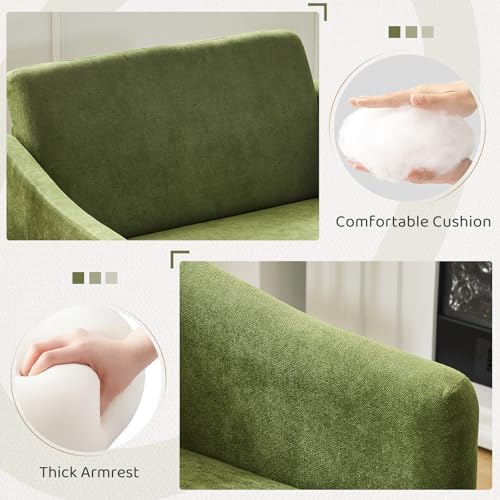 Bezseller 41'' Upholstered Oversized Accent Chairs Set of 2, Green
