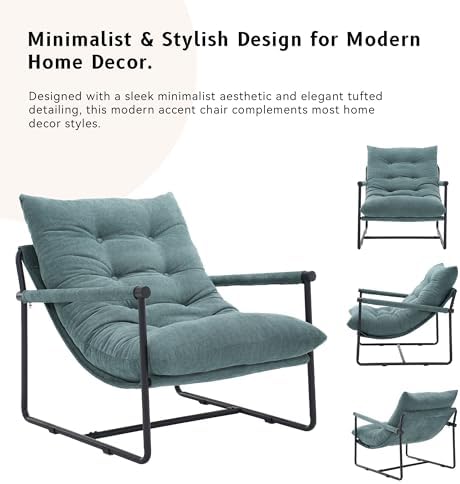 Accent Chair, Comfy Living Room Chair with Soft Cushion, Upholstered Armchair...