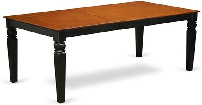 East West Furniture LGKE9-BCH-W 9 Piece Dining Table Set Includes a Rectangle...