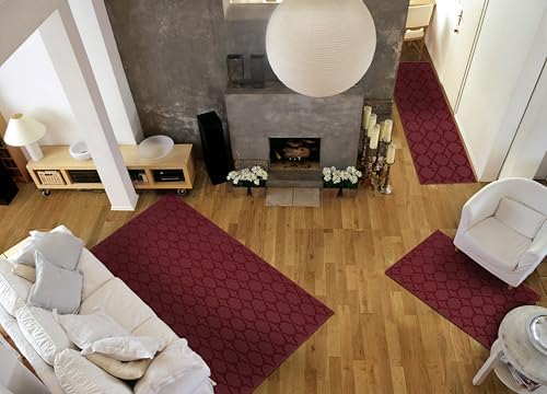 Garland Rug Sparta Non Slip Polypropylene 3-Piece Set (5'x7', 3'x...