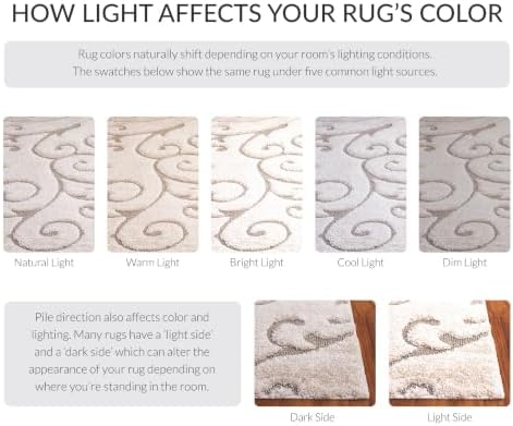 SAFAVIEH Florida Shag Rug 5'3"x7'6", Soft Plush Cream &...