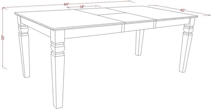 East West Furniture LGKE9-BCH-W 9 Piece Dining Table Set Includes a Rectangle...