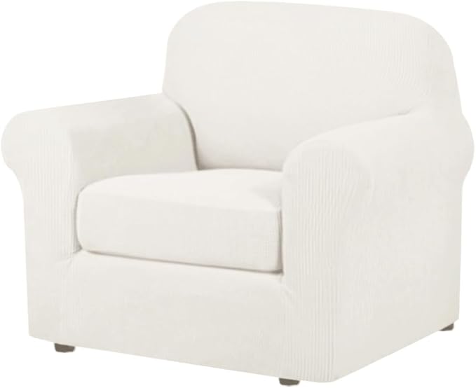 H.VERSAILTEX 2 Piece Couch Cover Stretch Stylish Chair Cover Furniture