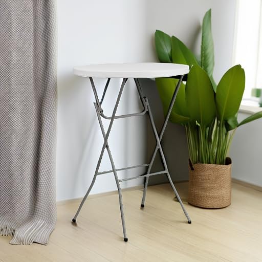 Flash Furniture Elon 32' Round Folding Bar Height Table for Parties and C...