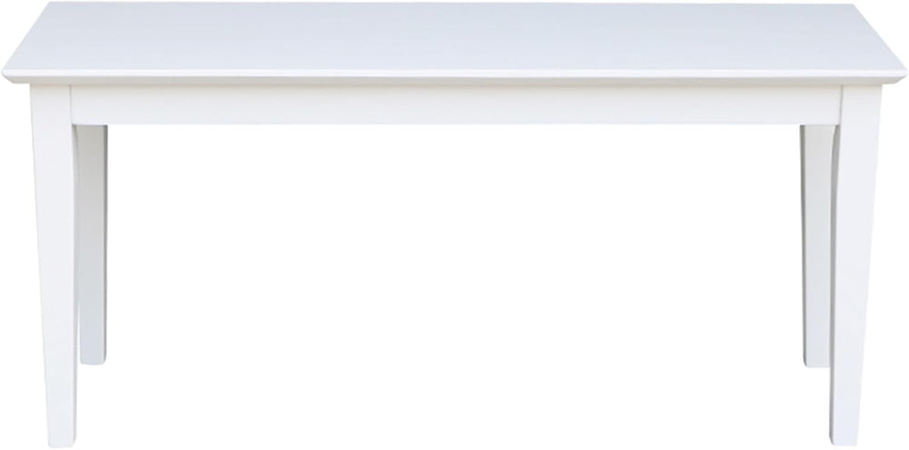 International Concepts Shaker Styled Solid Wood Bench in White