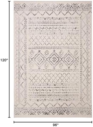 SAFAVIEH Tulum Area Rug 8'x10', Boho Ivory & Grey TUL268A