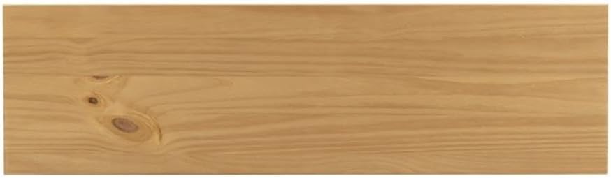 BOWERY HILL Large Backless Wood Bench, 42 in x 12 in x 17 in, White and Honey...