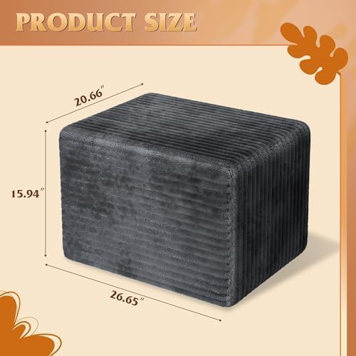 WLIVE 26'' Boneless Ottoman, Lightweight, Movable Foot Rest Stool for...