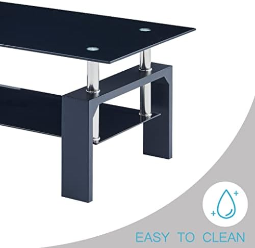 Btrpily Living Room Rectangle Coffee Table, Tea Table Suitable for Waiting Ro...
