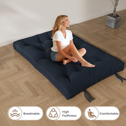 Furnify 6" Futon Mattress Queen Size, Futons Sofa Couch Bed with Straps,...
