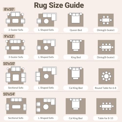 10x14 Washable Area Rug, Large Vintage Distressed Medallion Rugs