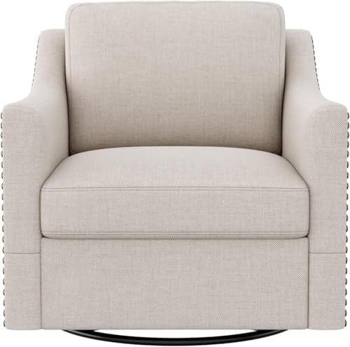 Swivel Accent Chair Set of 2,Armchair,Bronze Nail Decoration Comfy Living Roo...