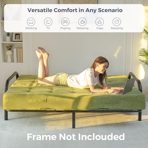 MAXYOYO Foldable Mattress, 8-Inch Tufted Futon Mattress with Handles