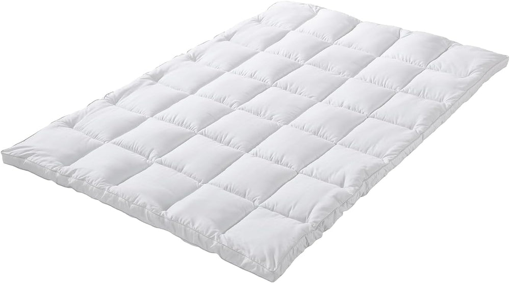 CirclesHome White Futon Mattress Toppers with Anti-Slip Anchors - Futon Cover...