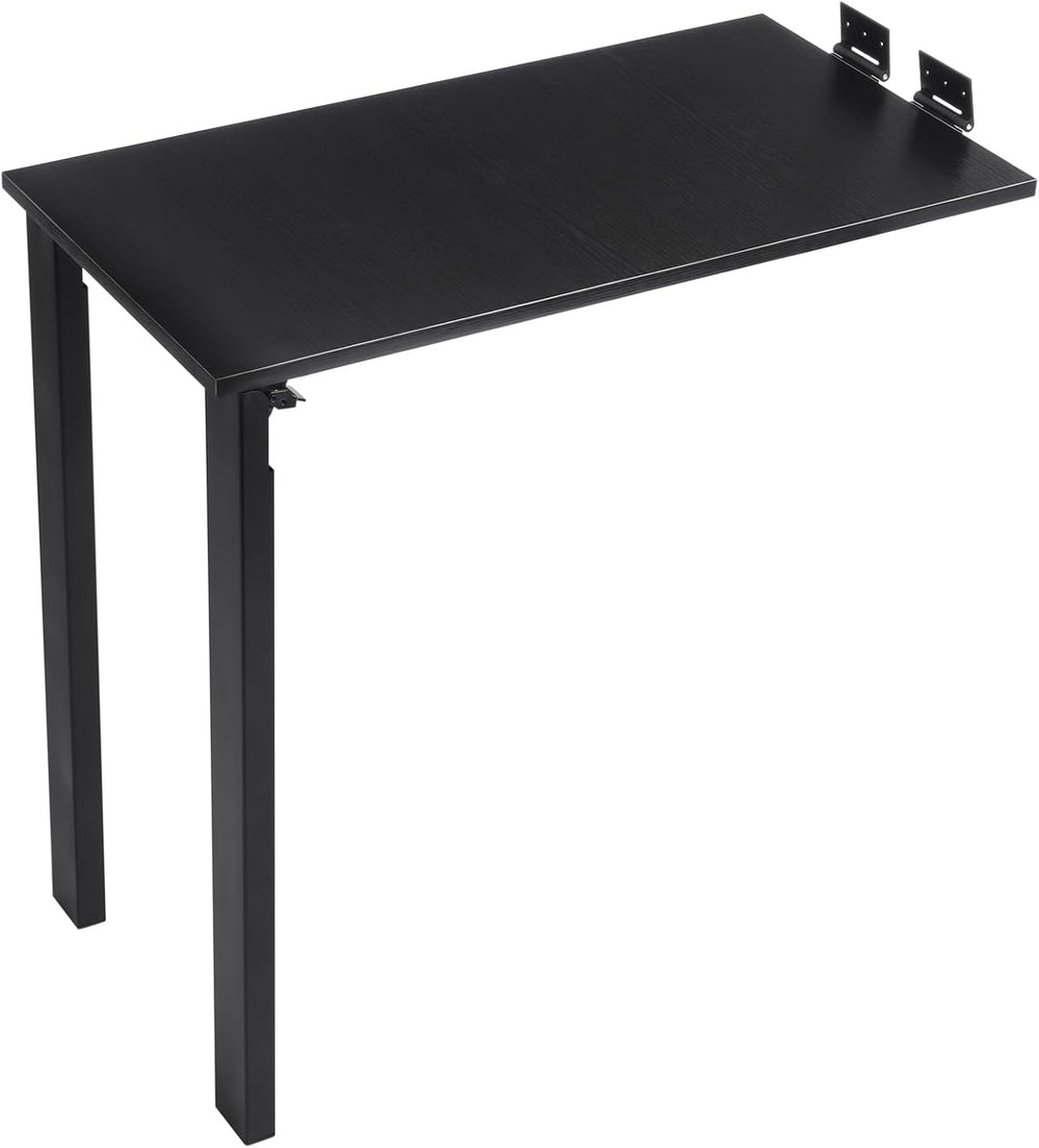 Wall Mounted Folding Table, Solid Wood Multi-Layer Fold Down Desk 132lbs Load...