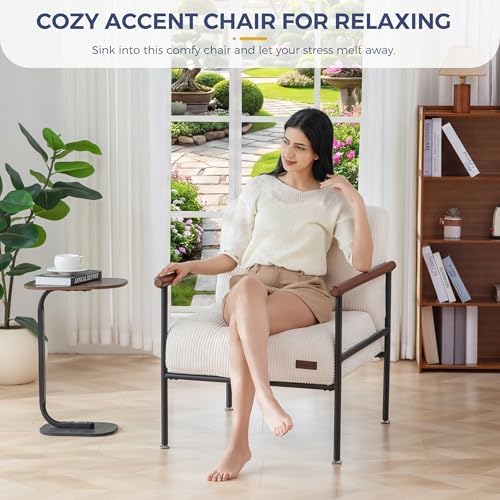 MAXYOYO Accent Chair, Modern Living Room Chair with Metal Frame