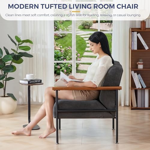 MAXYOYO Accent Chair, Modern Living Room Chair with Metal Frame