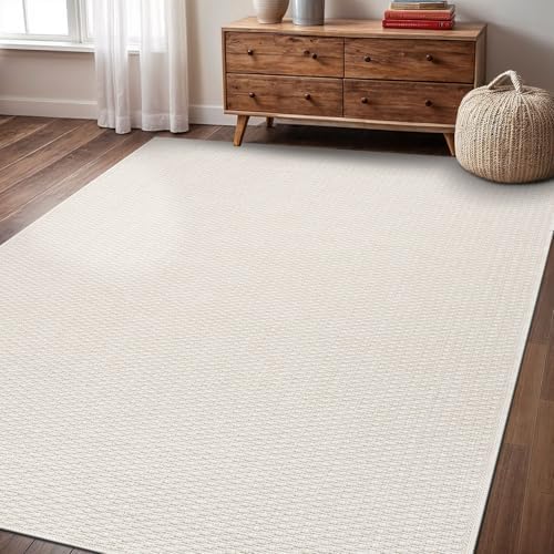 Luul Home Easy Jute Rugs 6x9 White Color Living Room Indoor Outdoor Area Rug ...