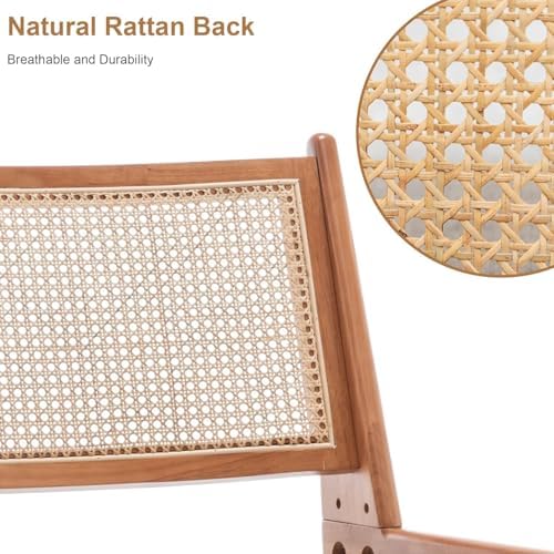 HAOBO Home Rattan Chair Mid Century Modern Accent Chair for Reading Living Ro...
